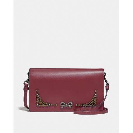 SELENA FOLDOVER CROSSBODY CLUTCH 水晶飾花手袋