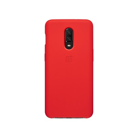 OnePlus 6T 矽膠保護殼 (紅色)