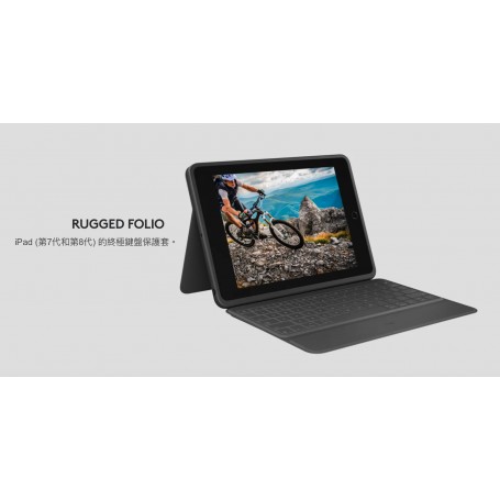 Logitech RUGGED FOLIO iPad 重型防護 鍵盤保護殼 適用於iPad (第7/8代)