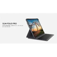 Logitech SLIM FOLIO PRO 適用於 iPad Pro 11 (1代/2代) 和 12.9 (3代/4代)