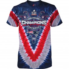 Majestic 新英格蘭愛國者 New England Patriots NFL 超級盃總冠軍 藍/紅 獨有 V型染 T恤