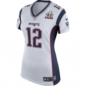 Nike 新英格蘭愛國者 New England Patriots NFL 超級盃總冠軍 Tom Brady 女生 白色 球衣